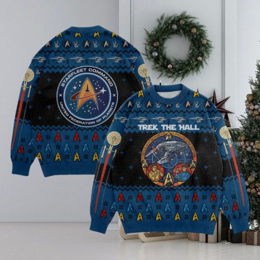 Trek The Hall Starfleet Command United Federation Of Planets Ugly Christmas Sweater