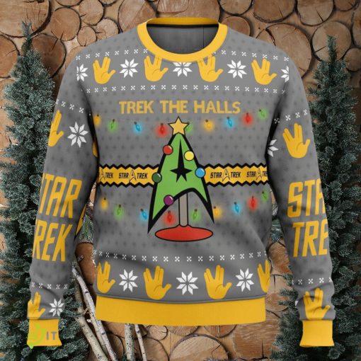 Trek The Halls Star Trek Cute Ugly Christmas Sweater Christmas Gift For Family