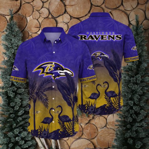 Trending NFL Baltimore Ravens Flower Summer Hawaiian Shirt