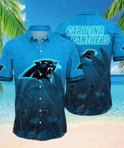 Trending NFL Carolina Panthers Flower Hawaiian Shirt