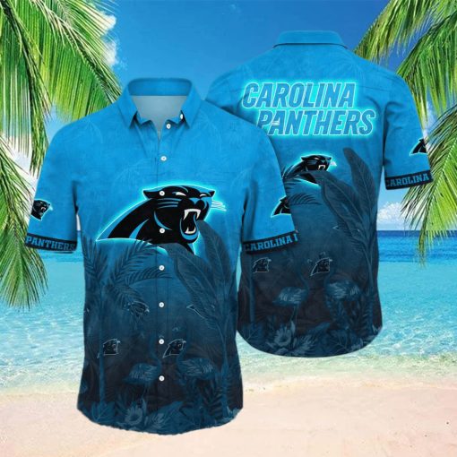 Trending NFL Carolina Panthers Flower Hawaiian Shirt