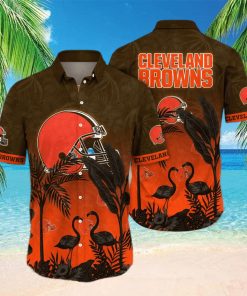 Trending NFL Cleveland Browns Floral Hawaiian Shirt