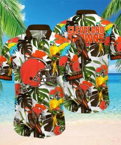 Trending NFL Cleveland Browns Flower Hawaiian Shirt