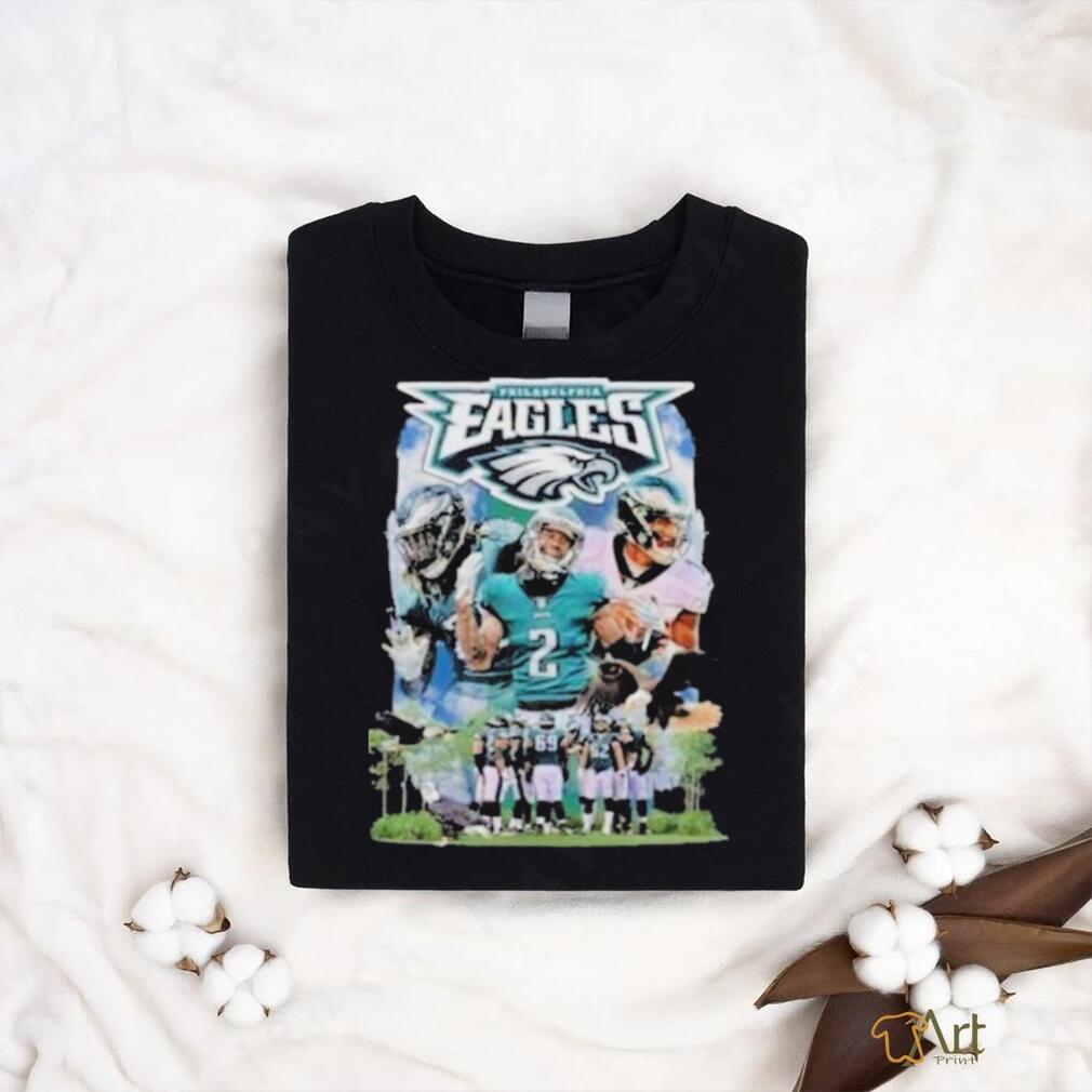 Lets Go Eagles Washed And Worn Look Philadelphia Eagles T Shirt - Limotees