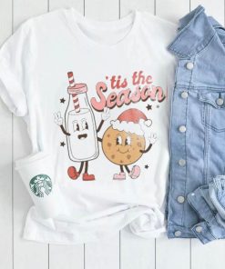 Trendy Milk And Cookies Tis The Season Retro Christmas T shirt