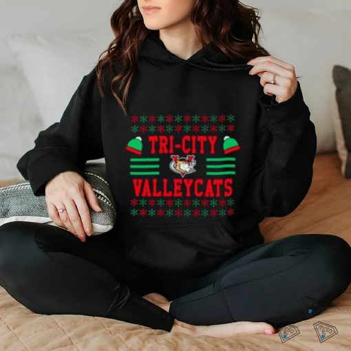 Tri City Valleycats Ugly Christmas T Shirt