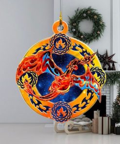 Tribal Charizard Pokemon Christmas 2023 Holiday Gift Ornament