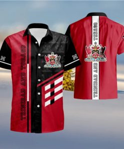 Trinidad And Tobago Coat Of Arms Button Down Set 3D Hawaiian Shirt And Short Gift For Men And Women