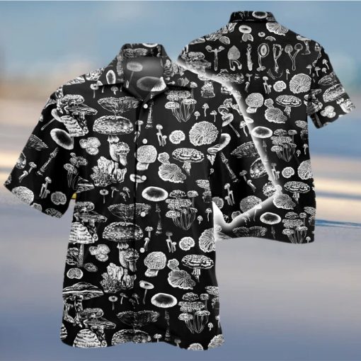 Trippy Mushroom Pattern Hawaiian Shirt