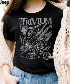 Trivium Screaming Dragon Black and White Tee Shirt