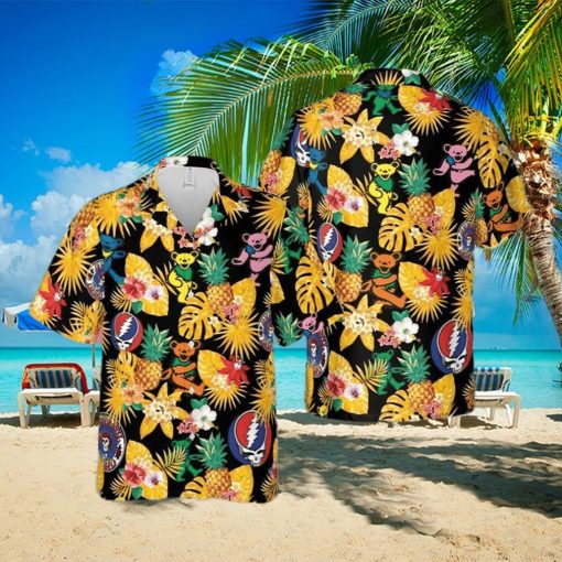 Tropical Aloha Grateful Dead Colorful Dancing Bear Hawaiian Shirt