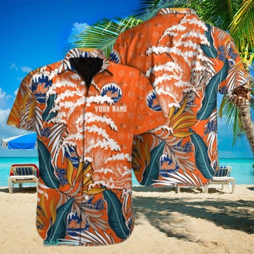 Tropical Aloha MLB New York Mets Hawaiian Shirt Custom Name Summer Gift For Friends