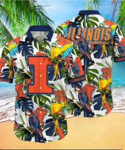 Tropical Aloha NCAA Illinois Fighting Illini Hawaiian Shirt Summer Vacation Gift