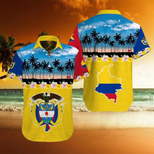 Tropical Beach Colombia Aloha Hawaiian Shirts Dh