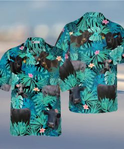 Tropical Black Cow Lover Hawaiian Shirt