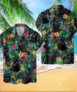 Tropical Cat Hawaiian Shirts For Men Women Cat Lovers Gift Mens Casual Shirt