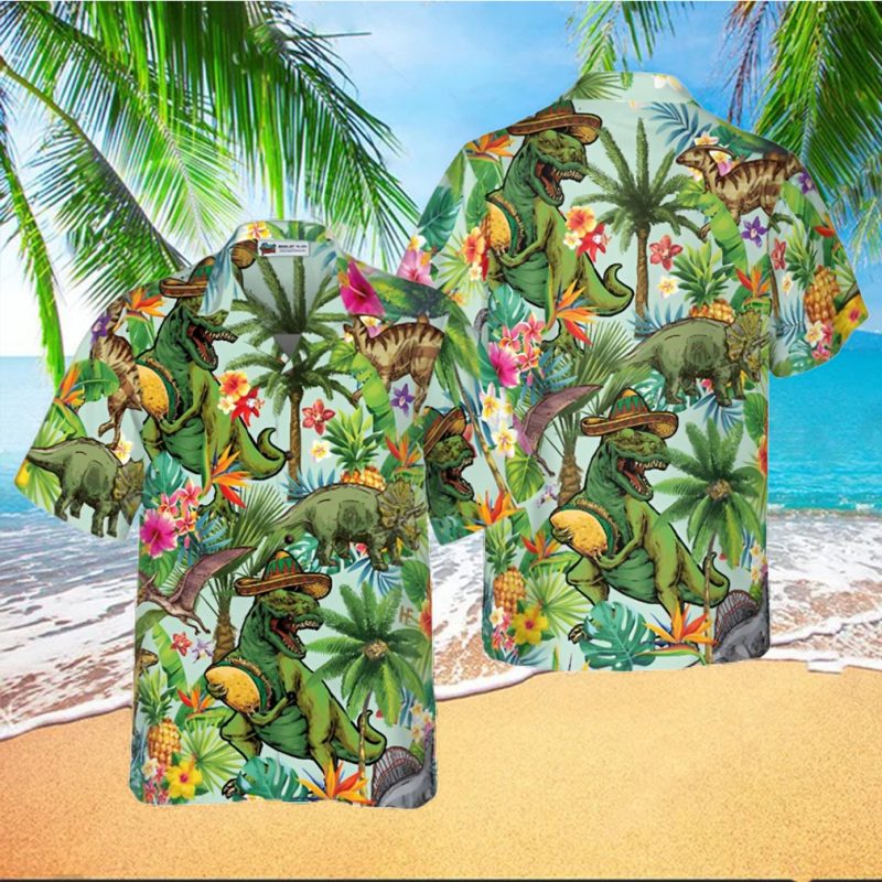 Tropical Dinosaur Hawaiian Shirt
