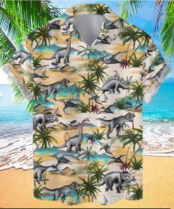 Tropical Dinosaur Hawaiian Shirts for Men Women Dinosaur