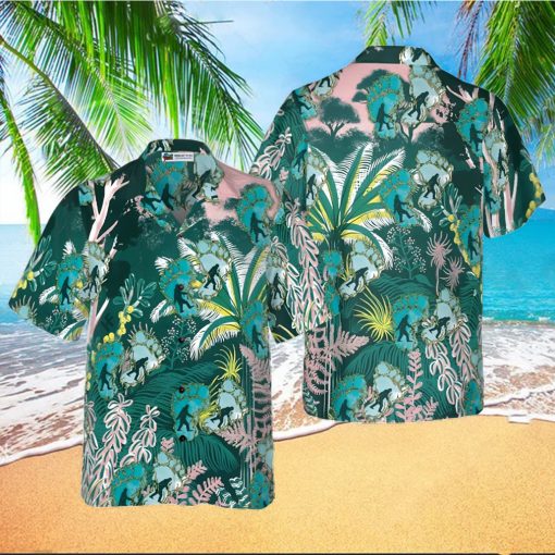 Tropical Forest Bigfoot Hawaiian Shirt