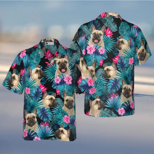 Tropical French Bulldog Hawaiian Shirt