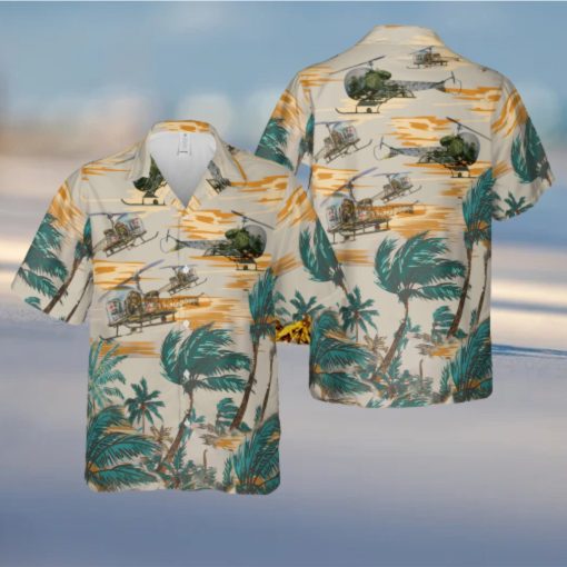 Tropical Helicopter Bell H 13 Sioux Us Army Aloha Hawaiian Shirts