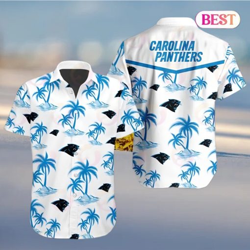 Tropical NFL Carolina Panthers Button Shirt