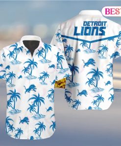 Tropical NFL Detroit Lions Button Shirt