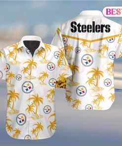 Tropical NFL Pittsburgh Steelers Button Shirt