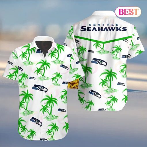 Tropical NFL Seattle Seahawks Button Shirt