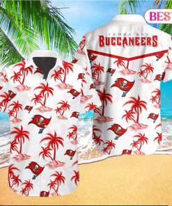 Tropical NFL Tampa Bay Buccaneers Button Shirt