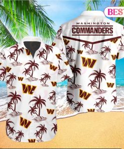 Tropical NFL Washington Commanders Button Shirt