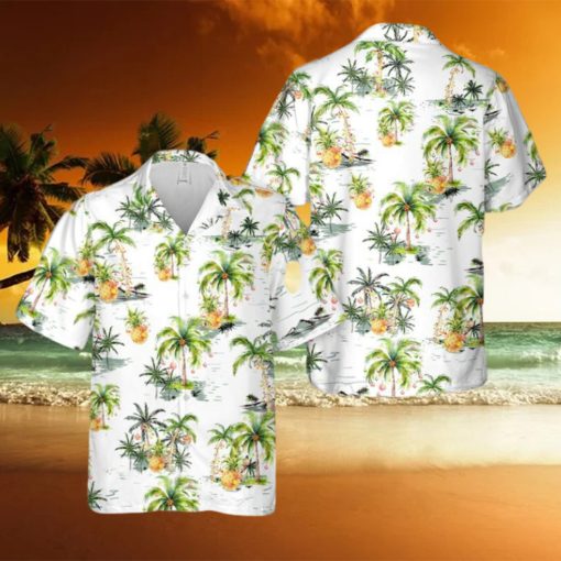 Tropical Palm Christmas Tree Hawaiian Shirt