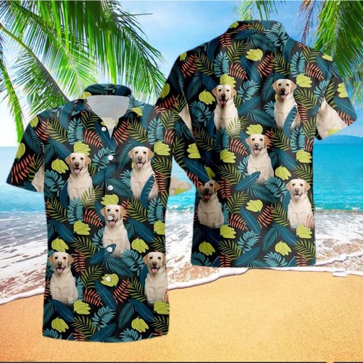 Tropical Palm Leaves And Bananas Hawaiian Shirt Pet Dog Hawaii Summer Vacation