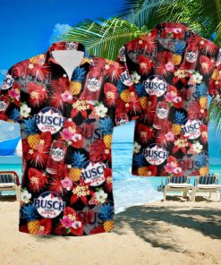 Tropical Pineapple And Busch Light Apple Beer All Over Print Summer Hawaiian Shirt