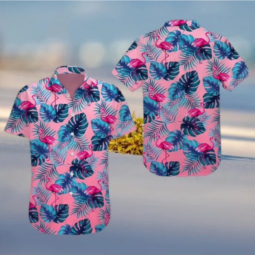 Tropical Pink Flamingo Pink Unique Design Unisex Hawaiian Shirt