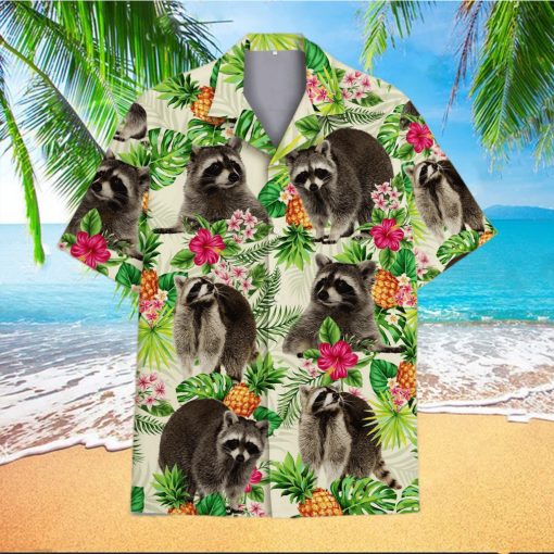 Tropical Racoon 3D 3D Hawaiian Shirt