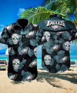 Tropical Skull NFL Philadelphia Eagles Hawaiian Shirt Best Beach Gift