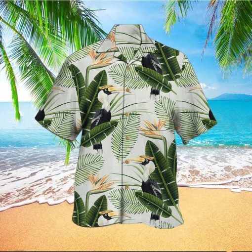 Tropical Toco Toucan Men’s Hawaiian Short Sleeve Shirt