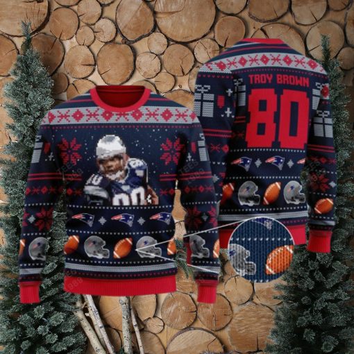 Troy Brown new england patriots NFL Ugly 3D Sweater For Christmas