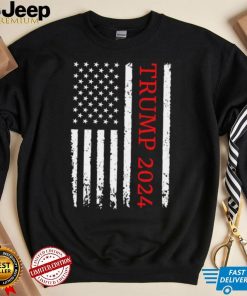 Trump 2024 T shirt, Trump 2024 Vintage American Flag, Trump Supporter T shirt