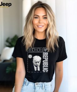 Trump mugshot banana republic shirt