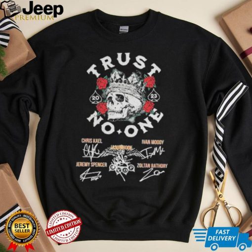 Trust No One 2023 signatures shirt