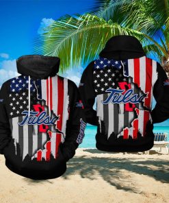 Tulsa Golden Hurricane NCAA US Flag 3D Printed Hoodie Ver 1