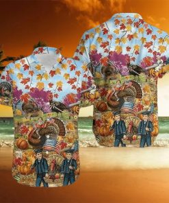 Turkey Give Thanks Thanksgiving Hawaiian Shirt