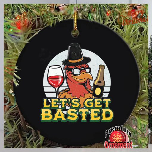 Turkey wine let’s get basted ornament