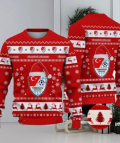 Türkgücü München 3D Ugly Christmas Sweater For Men And Women Sport Fans