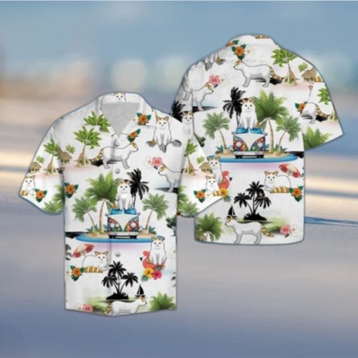 Turkish Van Vacation Hawaiian Shirt Summer Button Up