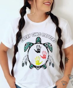 Turtle Colorful Hands Every Child Matters T shirt