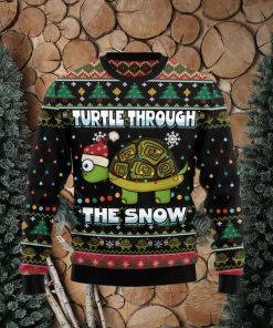 Turtle Through The Snow Funny Family Ugly Christmas Sweater