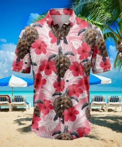 Turtle Tropical Flowers Hibiscus Tropical Hawaiian Shirt Gift For Men And Women